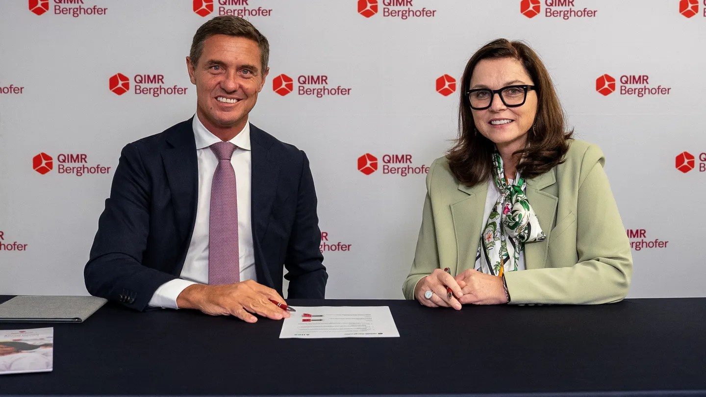 Altea Investments’ Chief Investment Officer John Ratcliffe and QIMR Berghofer Director and CEO Professor Fabienne Mackay