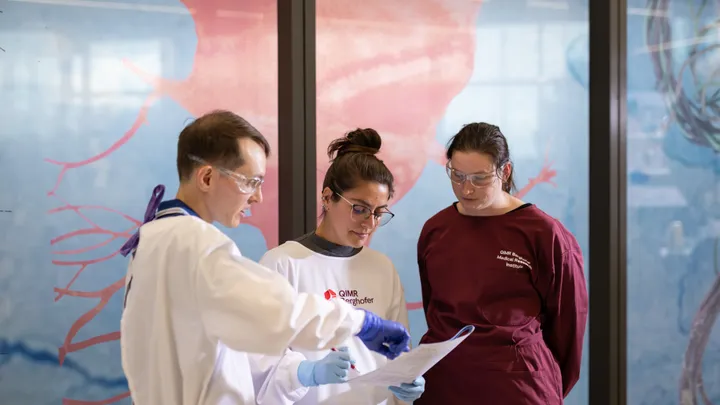 Emily Cooper, Mariana Medeiros, Alban Johansson in the Education Lab