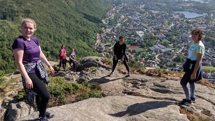 The Cancer Metabolism Group on a hike