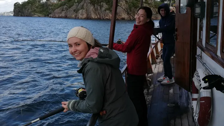 Students on a fishing trip