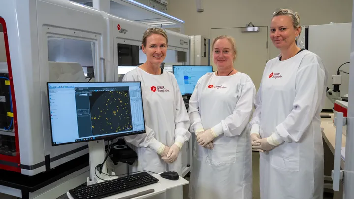 Professor Vicki Whitehall (central) and Drs Catherine Bond and Kelly Olsen