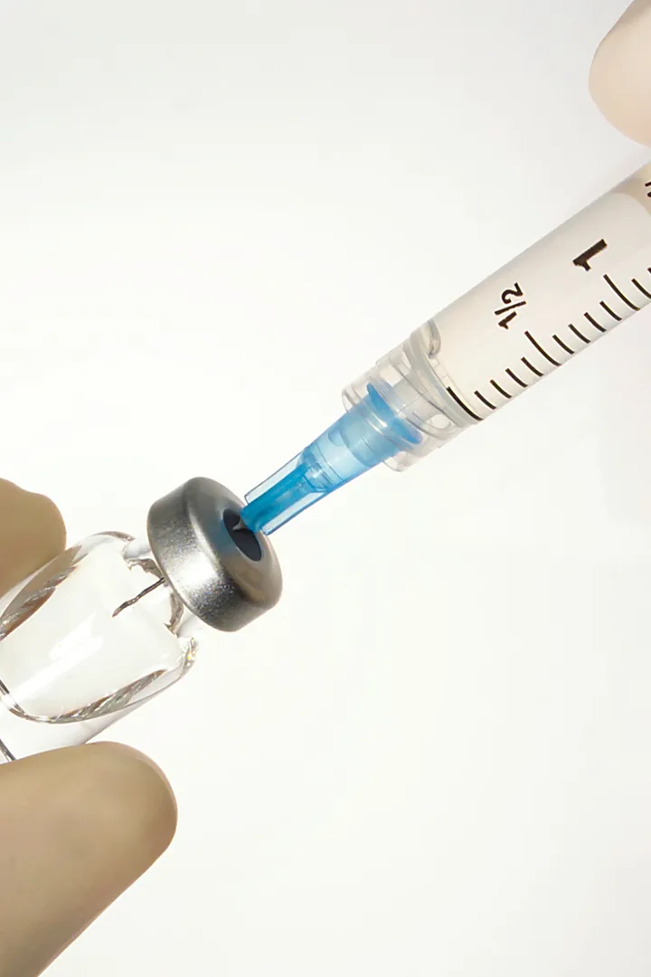 A syringe of medication