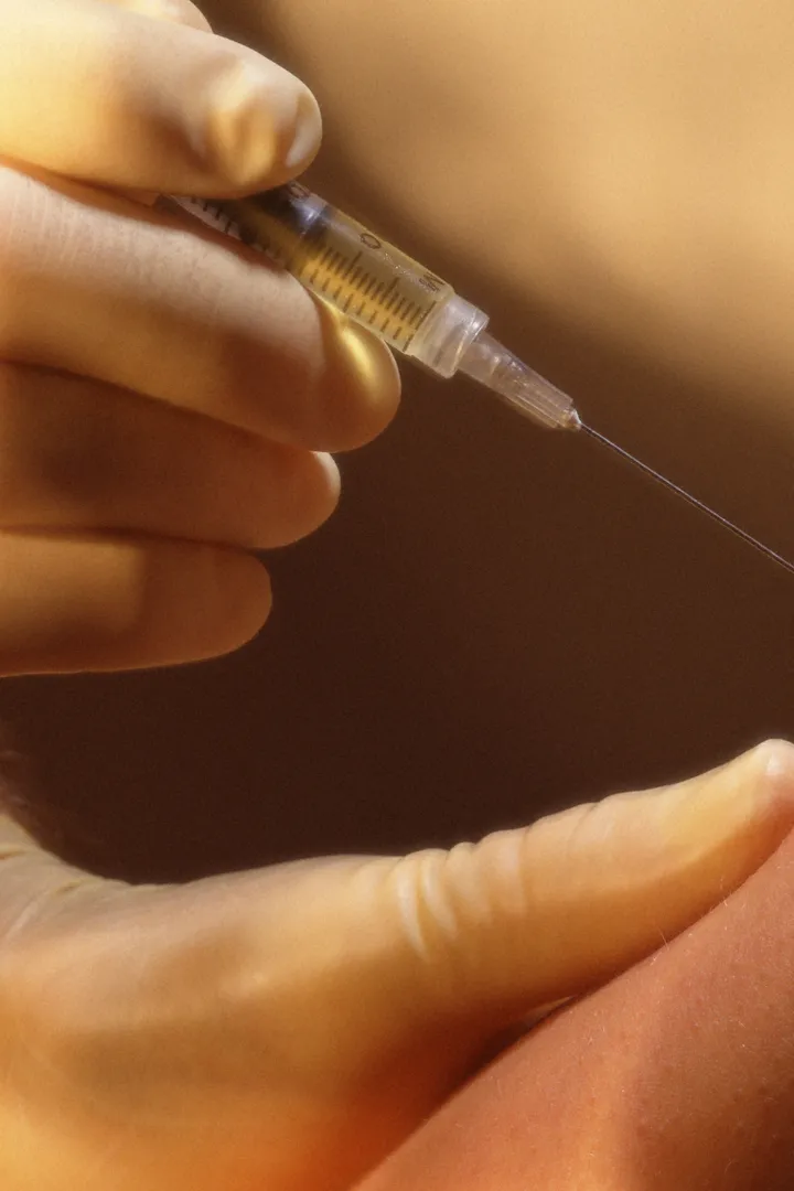 Receiving a vaccination 