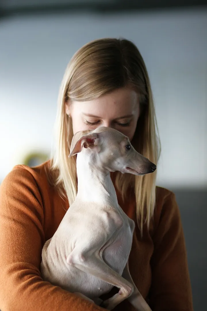 A dog owner with their dog