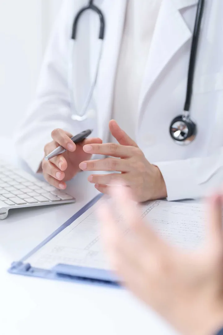 Consulting with a doctor