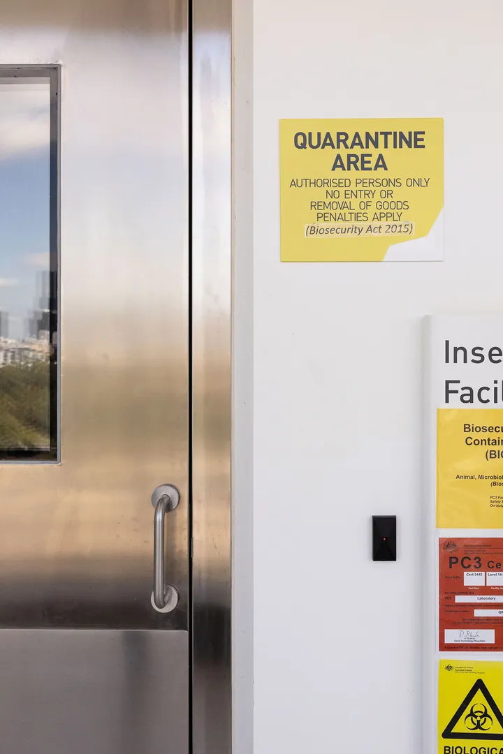PC3 Insectary lab door