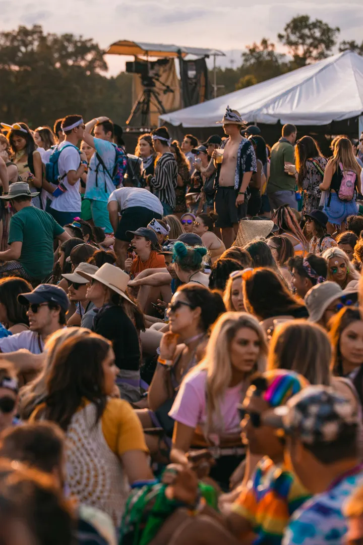 A crowd at a festival