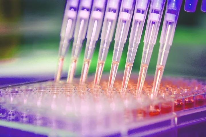 Pipettes in a lab