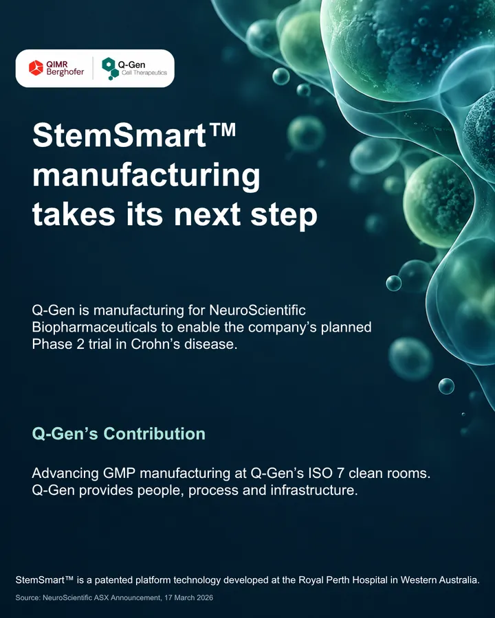 NeuroScientific Biopharmaceuticals × Q-Gen Cell Therapeutic