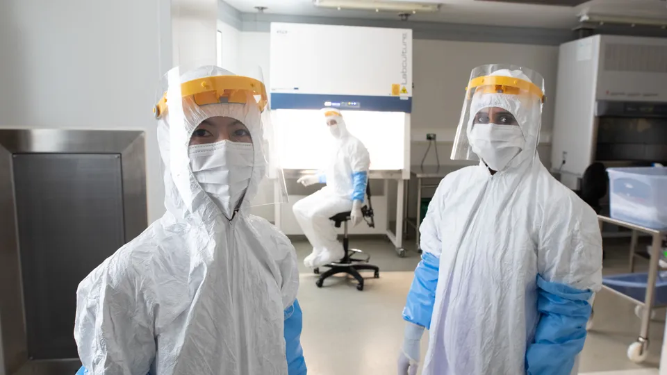Clean room scientists